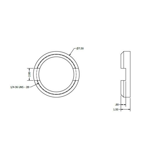 ANP-C2-CBN-1.50 - Standard 2 Slot Circular Micro BNC Nut