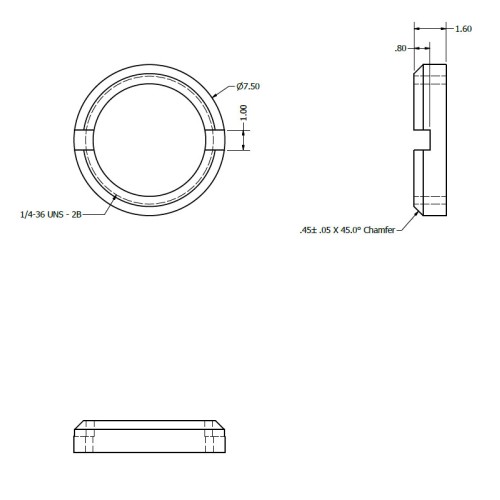 ANP-C2-CBN-1.60 - 2 Slot Circular Micro BNC Nut