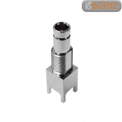 XGS-06-TB27-NNL - Top Entry DIN 1.0/2.3 Bulkhead Connector (Long Body)