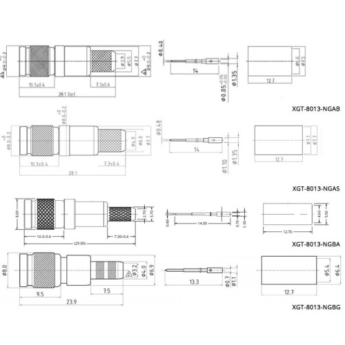 XGT-8013-NGXX - DIN 1.0 / 2.3 Free Cable Plug